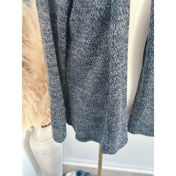 Carol Rose Marled Knit Cardigan Swearer Size Medium Petite Navy Blue - Picture 3 of 10
